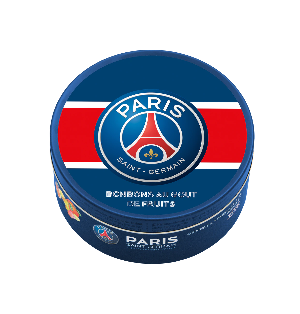 Paris Saint Germain Bonbons mit Früchtemixgeschmack 200g in Metalldose