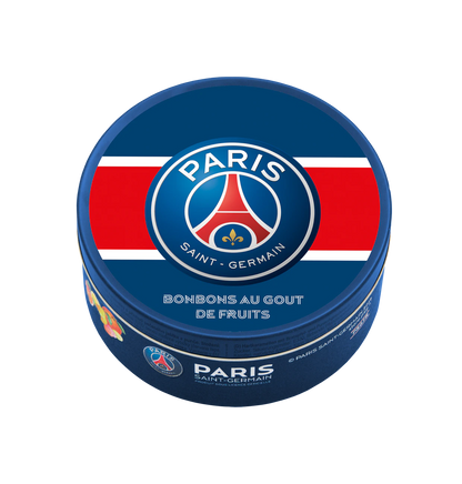 Paris Saint Germain Bonbons mit Früchtemixgeschmack 200g in Metalldose