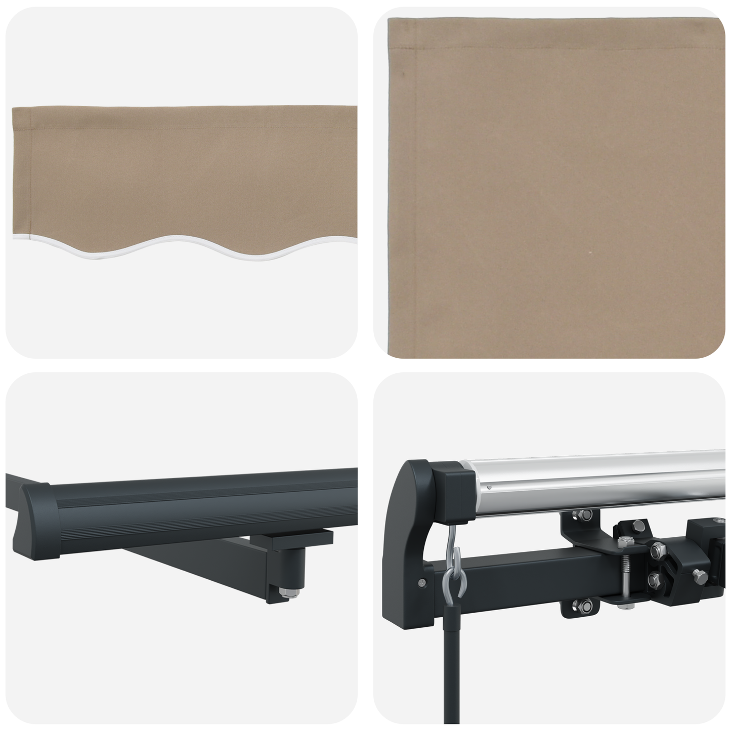 Manuelle Ausziehbare Markise Beige