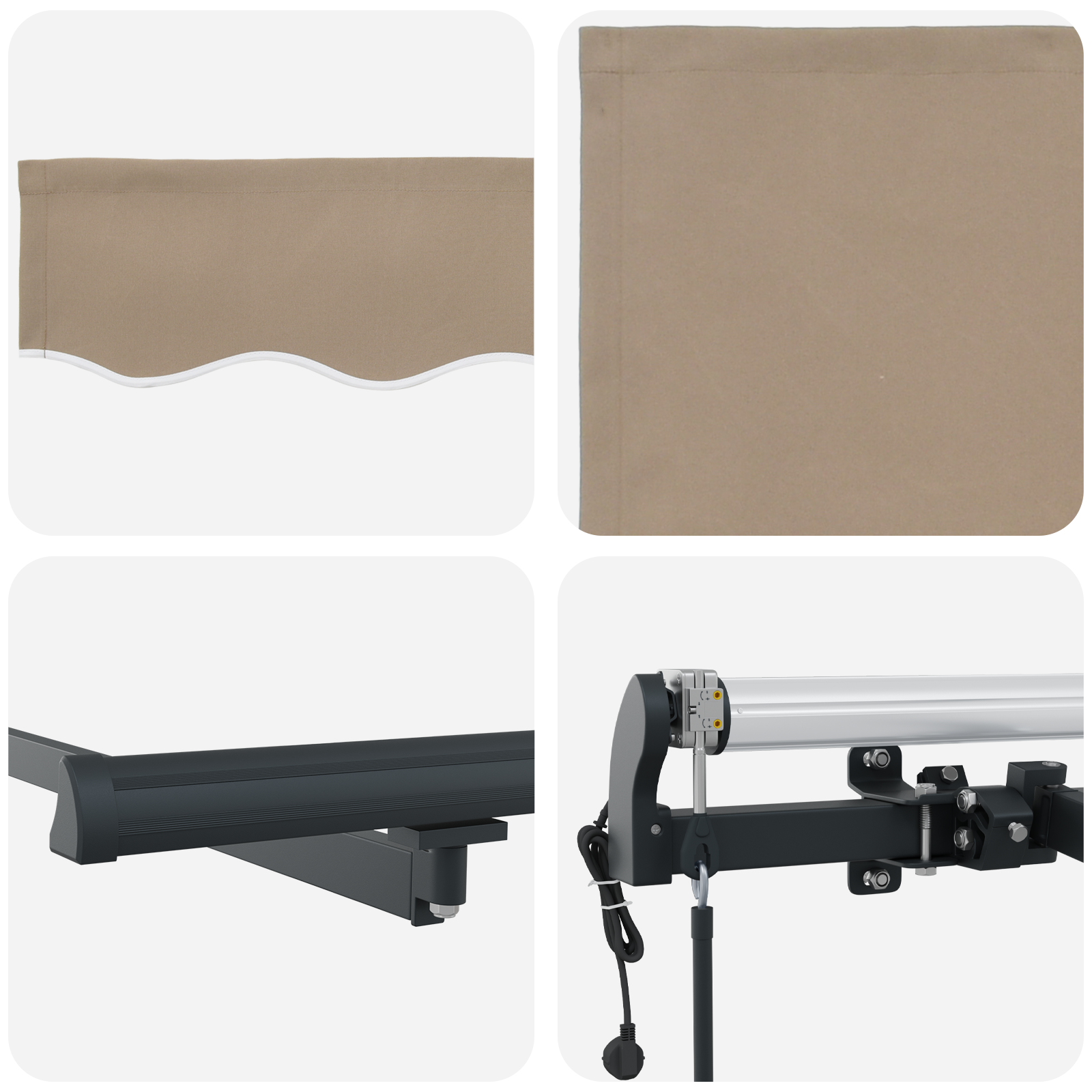 Automatische Einziehbare Markise Beige