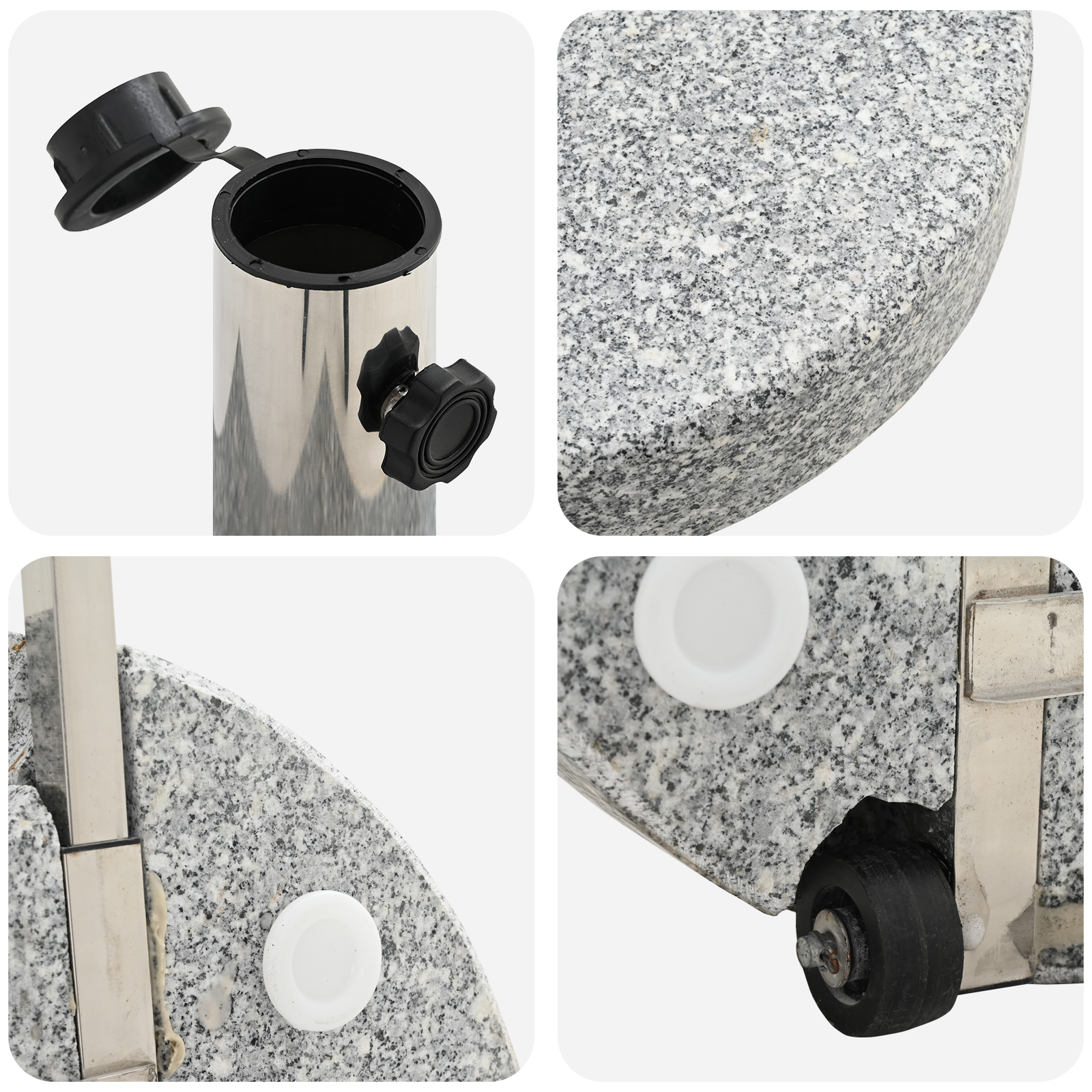 Sichtschirmständer Mit Griff Granit 29 Kg