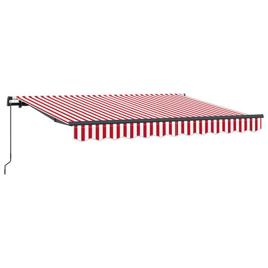 E Einziehbare Markise Rot Und Weiß 350X200 Cm
