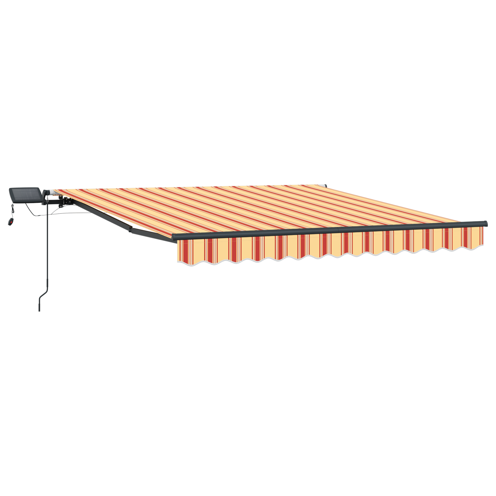 Manuelle Einziehbare Markise Mit Led Gelb Und Orange