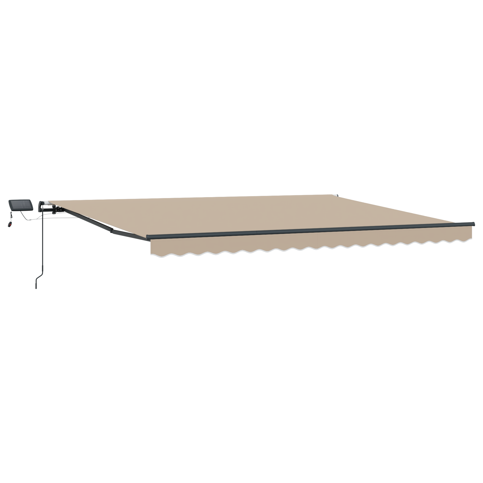 Manuelle Einziehbare Markise Mit Led Beige