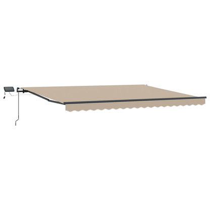Manuelle Einziehbare Markise Mit Led Beige
