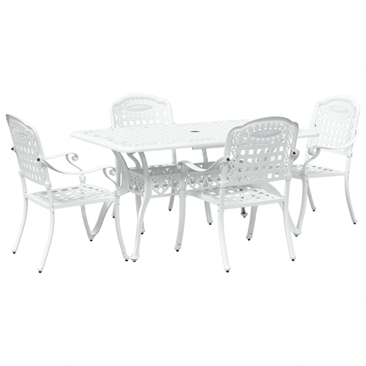 5-Teiliges Garten-Esszimmer-Set Aus Em Gussaluminium