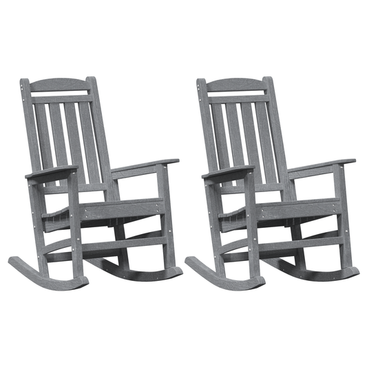 Garten Schaukelstühle 2 Stück 70X92X107,5 Cm Hdpe