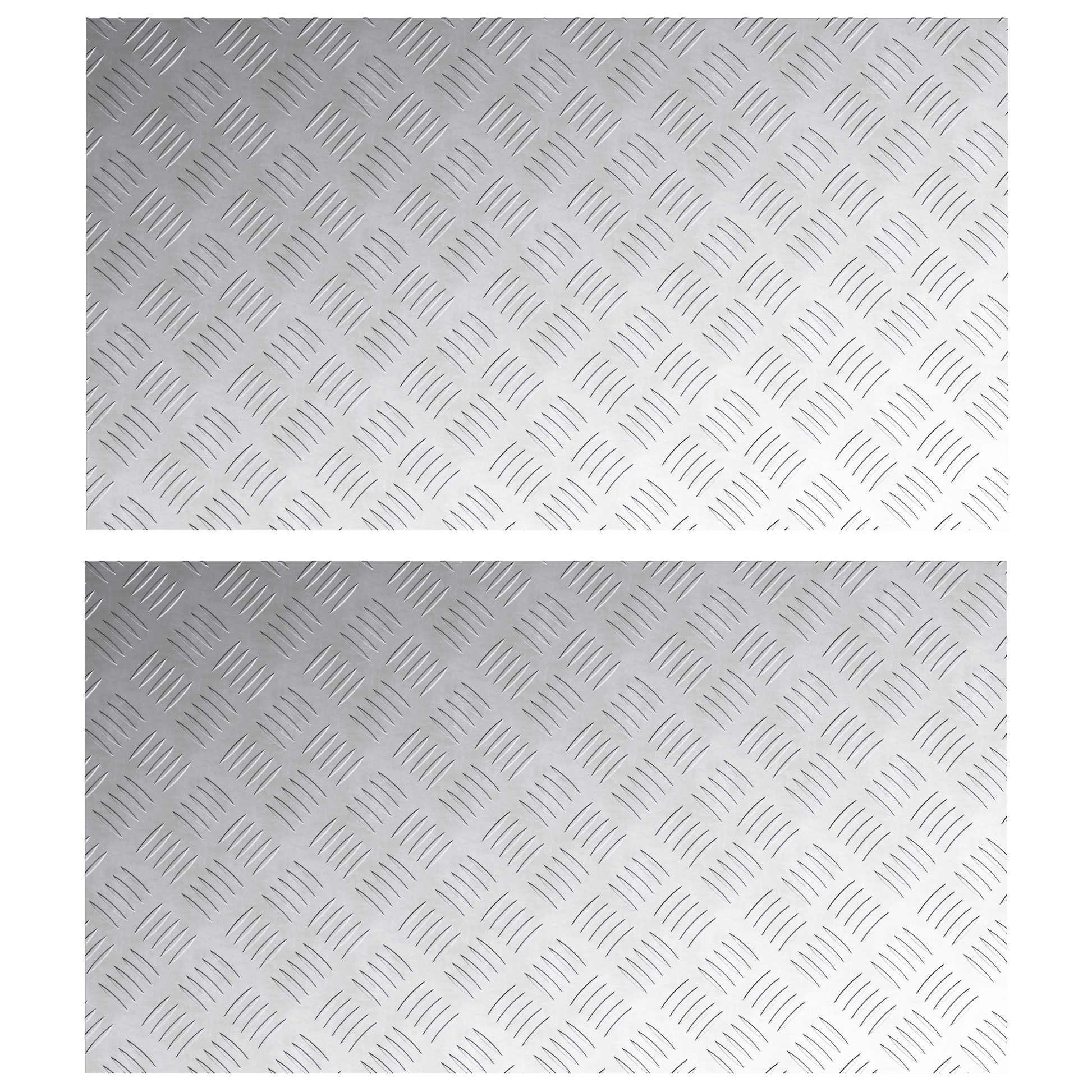 Aluminium Riffelbleche 2 Stück Rutschfest 90X50 Cm