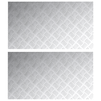 Aluminium Riffelbleche 2 Stück Rutschfest 90X50 Cm