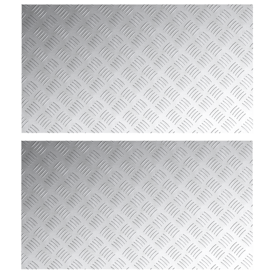 Aluminium Riffelbleche 2 Stück Rutschfest 90X50 Cm