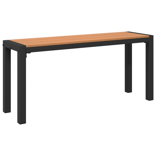 Gartenbank 100 Cm Aus Stahl Und Wpc In Und Schwarz