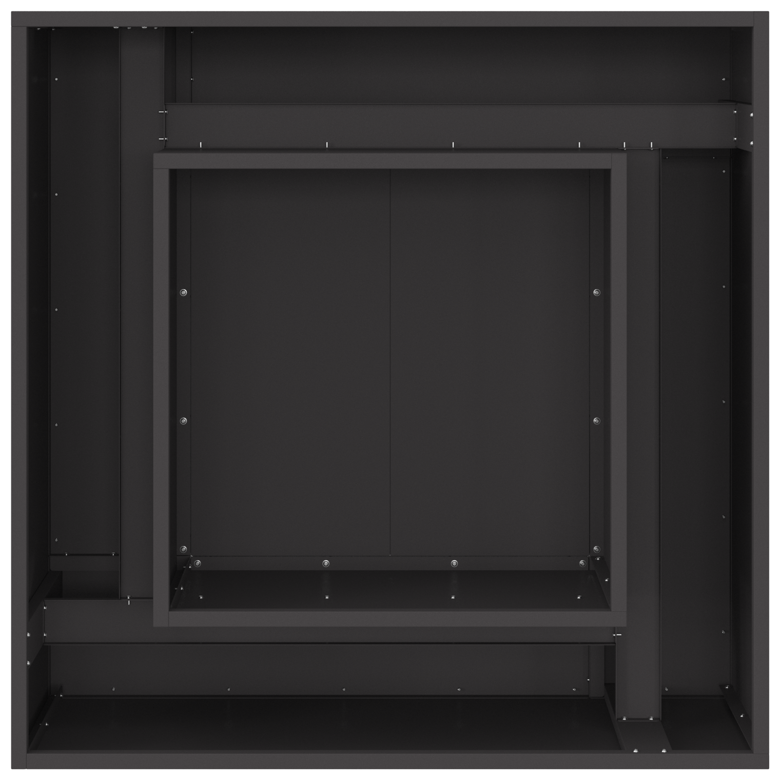 Feuerschale Quadrat Schwarz Stahl