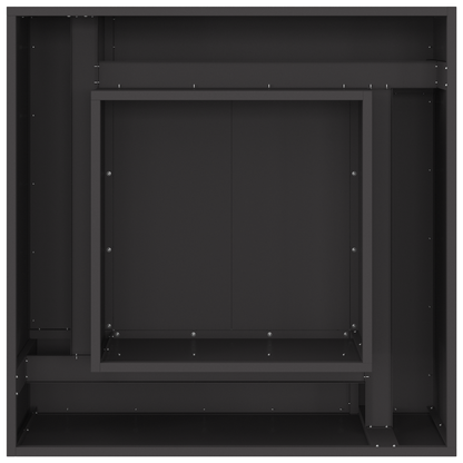 Feuerschale Quadrat Schwarz Stahl