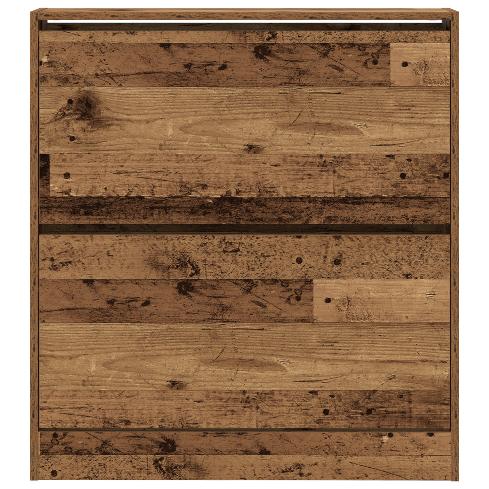 Schuhschrank Mit Klappenfach 80X21X87,5 Cm Altholz