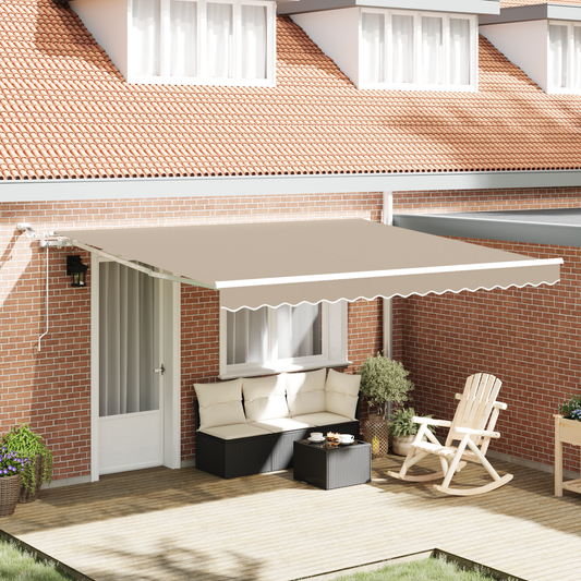 Automatische Einziehbare Markise Mit Led Beige