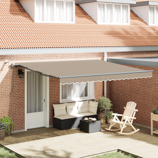 Automatische Einziehbare Markise Mit Led Beige