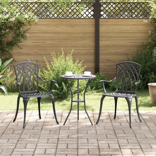 Gartenstühle 2 Stück Gussaluminium