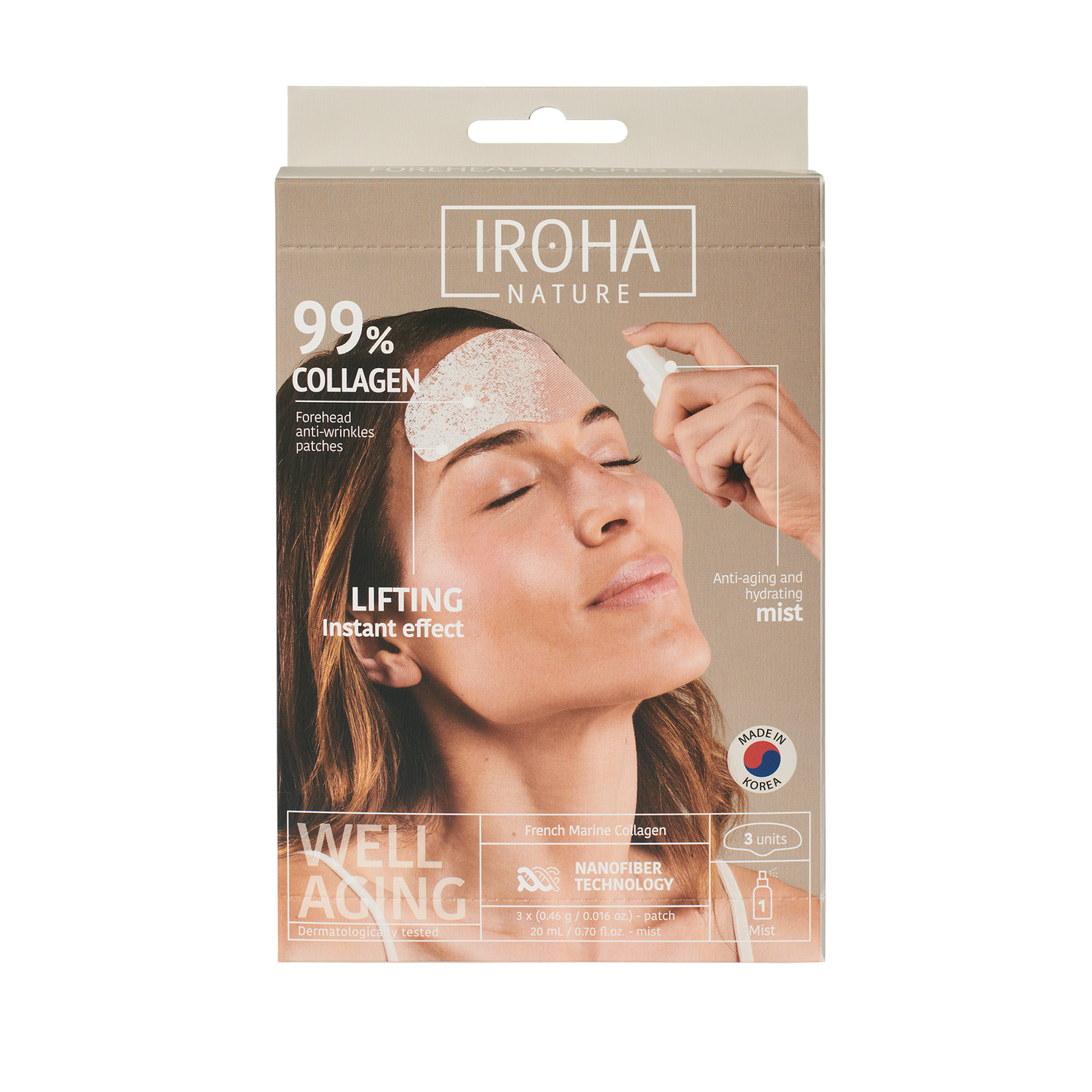 IROHA NATURE IROHA NATURE 99 Colágeno Stirnpflaster 3 Stück Kosmetik