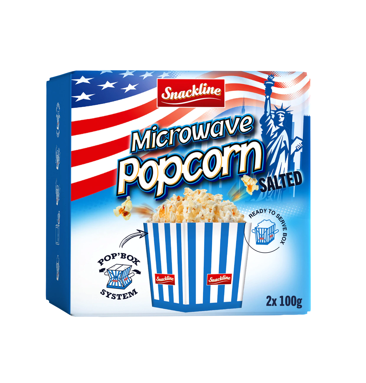 Snackline Microwellen Popcorn salzig 200g - 2x100g
