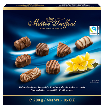 Pralinenmischung blau 200g feinste Pralinen von Maitre Truffout ohne Alkohol
