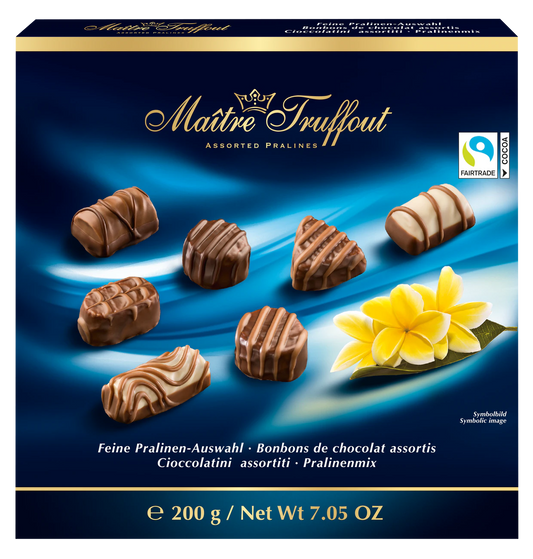 Pralinenmischung blau 200g feinste Pralinen von Maitre Truffout ohne Alkohol