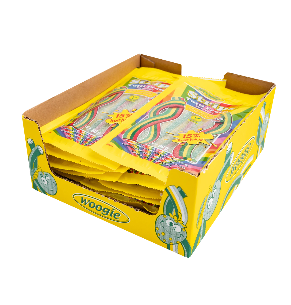 Woogie Rainbow Strips 80g Miami Tutti Frutti