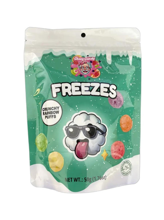 Chaos Candy - Freezes Dried Candy - Crunchy Rainbow Puffs 50g