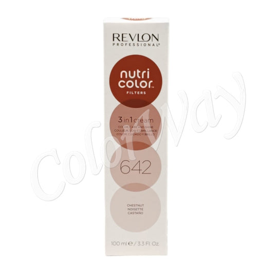 REVLON Nutri Color Filters Farbmaske 642 Chestnut 100 ml Instant Color Mascarilla Kosmetik
