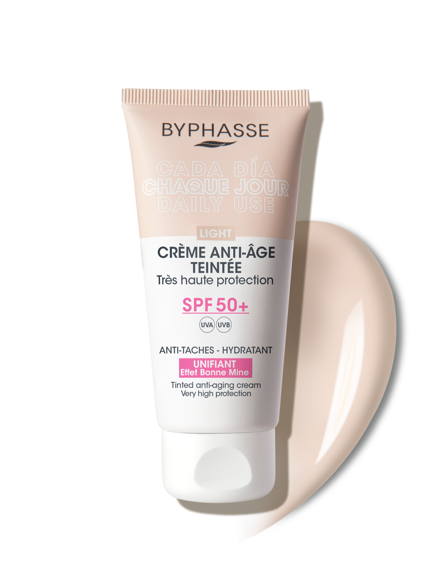 BYPHASSE Antiedad Gesichtscreme mit Farbe SPF 50 Light 50 ml Kosmetik