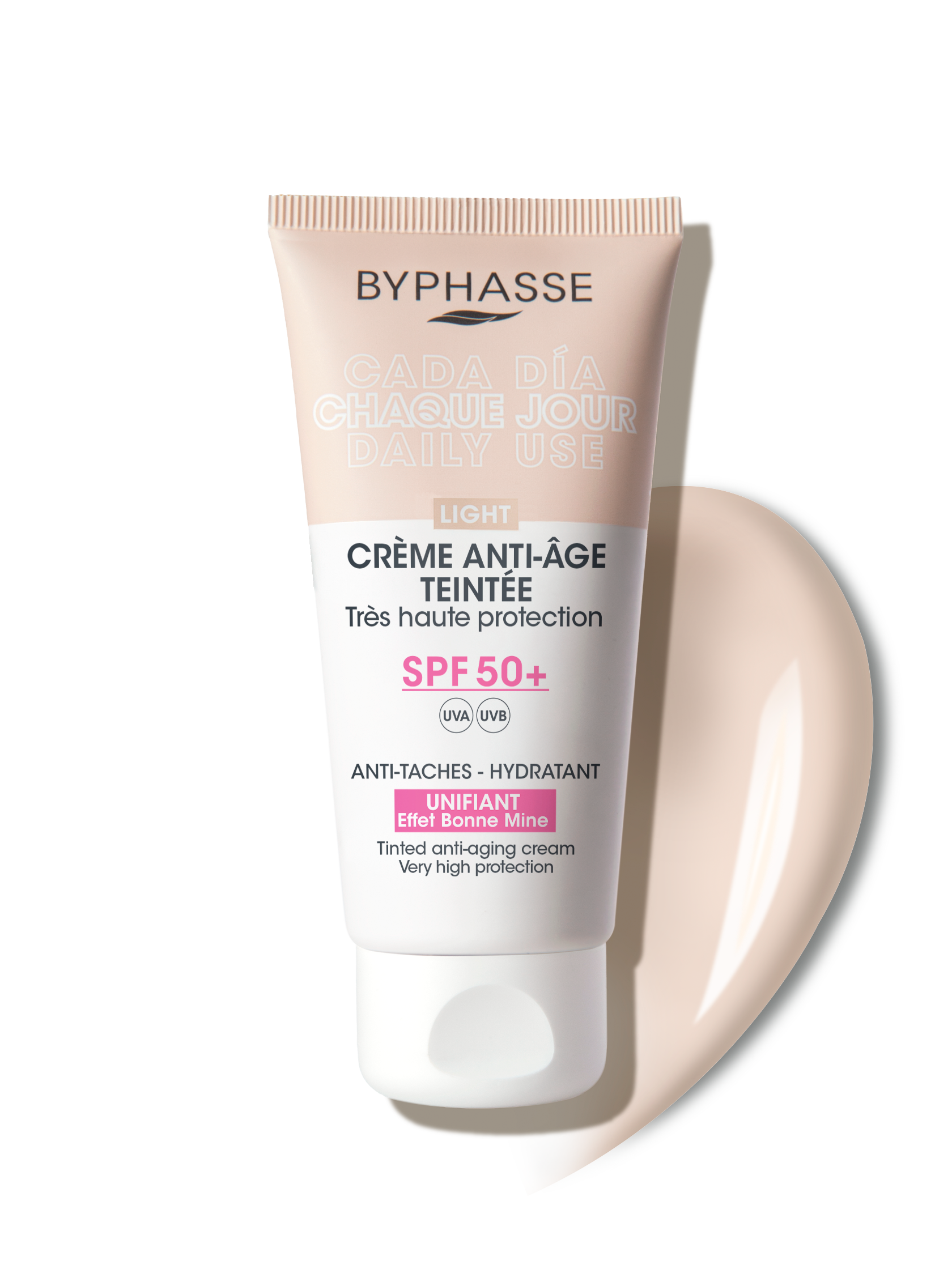 BYPHASSE Antiedad Gesichtscreme mit Farbe SPF 50 Light 50 ml Kosmetik