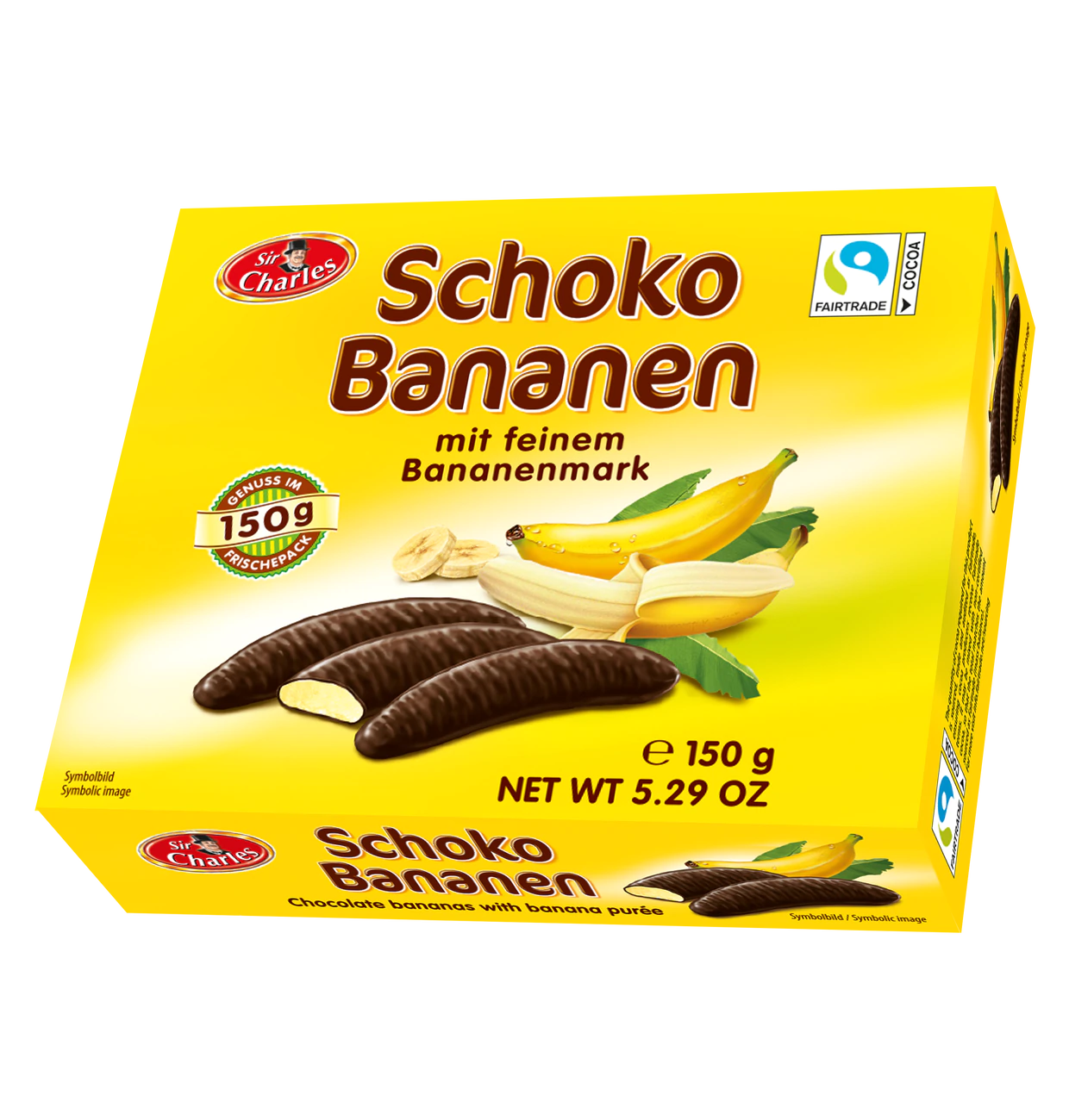 Schoko Gelee Bananan mit Zartbitter Schokolade 150g