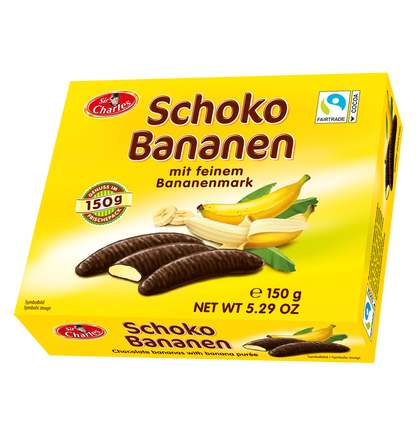 Schoko Gelee Bananan mit Zartbitter Schokolade 150g