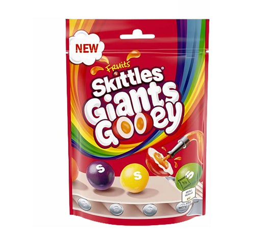Skittles Giants Gooey Kaubonbons 125g Extra große Kaudragees mit neuen intensiveren Geschmack.