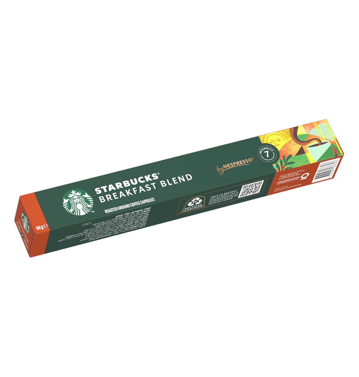 Starbucks Kaffekapseln Breakfast Blend 10x56g für Nespresso Intensität 7