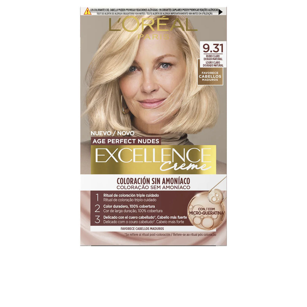 EXCELLENCE CREME ammonia-free hair color with micro-keratin #9.31-Light Blonde 1 unit