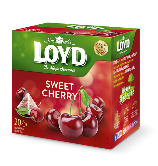 Loyd Tee Sweet Cherry Pyramiden Beutel 20x2g Früchtetee Kirsche