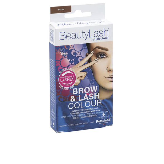 BEAUTYLASH BROW &amp; LASH COLOUR eyebrow and eyelash tint kit #Medium Brown 1 unit