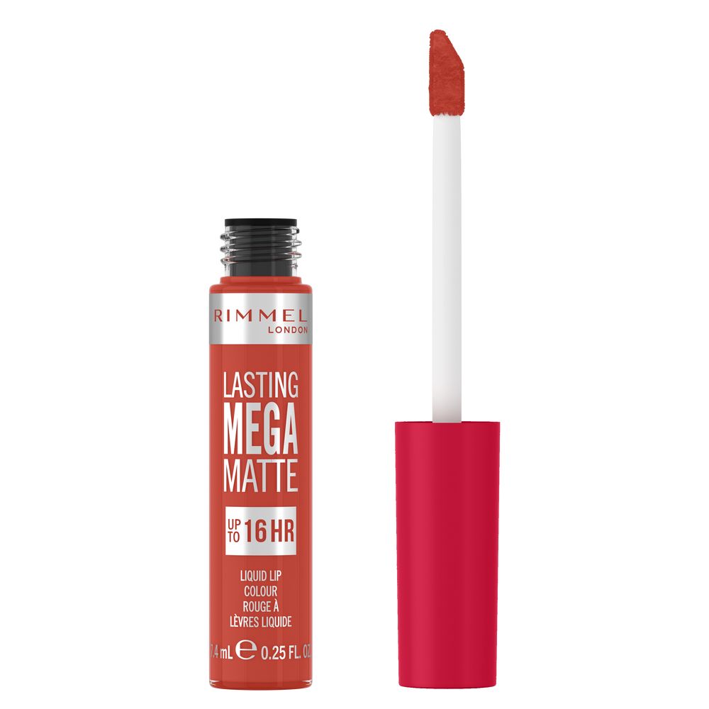 RIMMEL LONDON Lasting Mega Matte Liquid Lip Colour 920 Scarlet Flames 7,4 ml