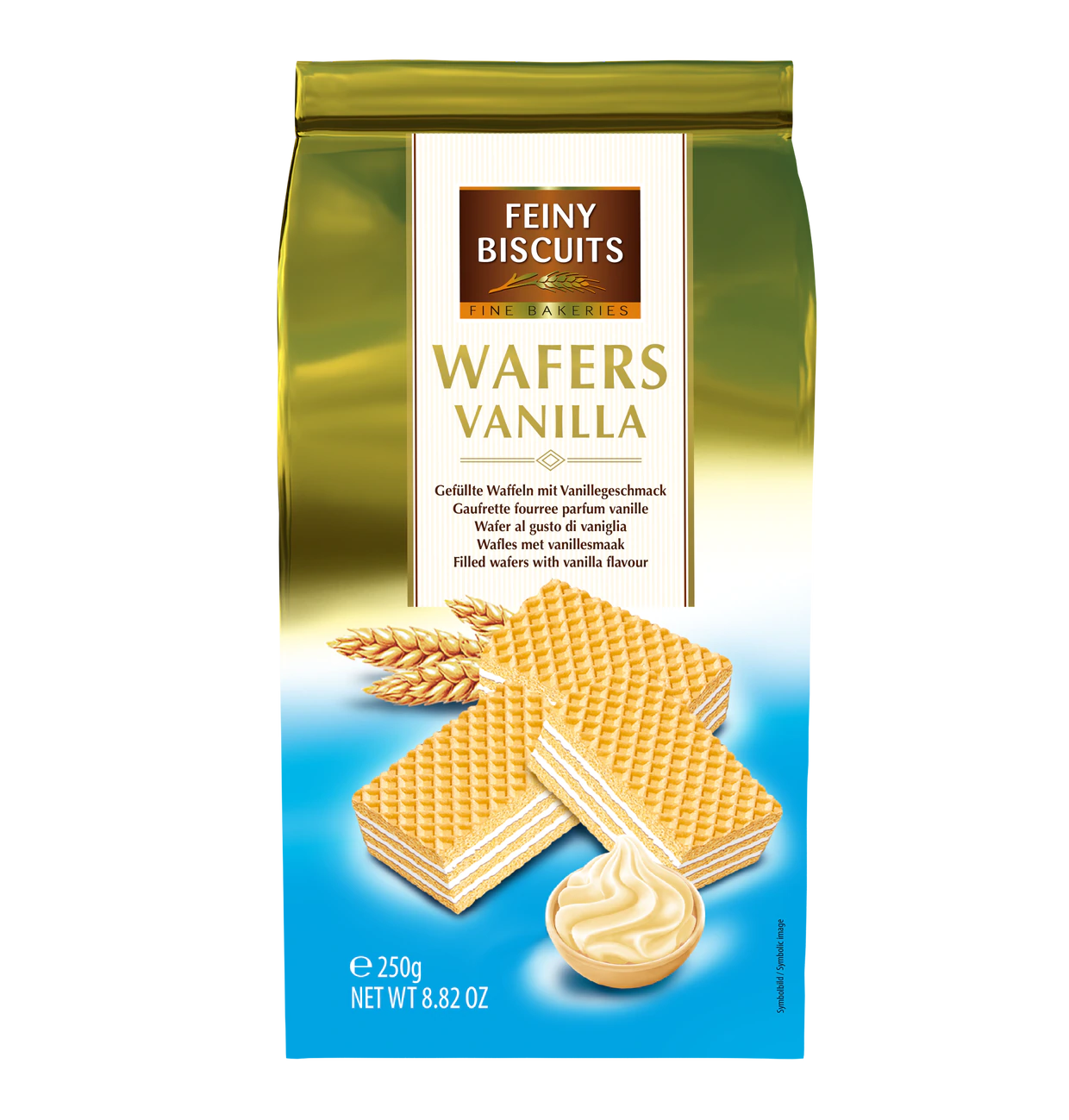 Waffeln mit Cremefüllung und Vanillegeschmack 250g