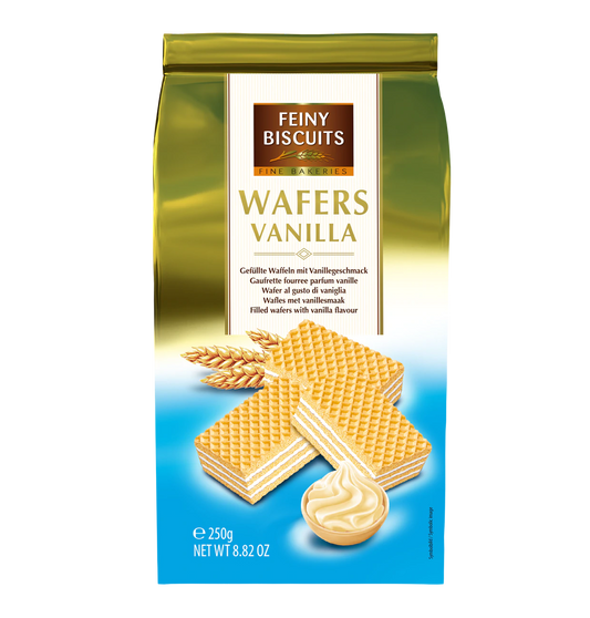 Waffeln mit Cremefüllung und Vanillegeschmack 250g