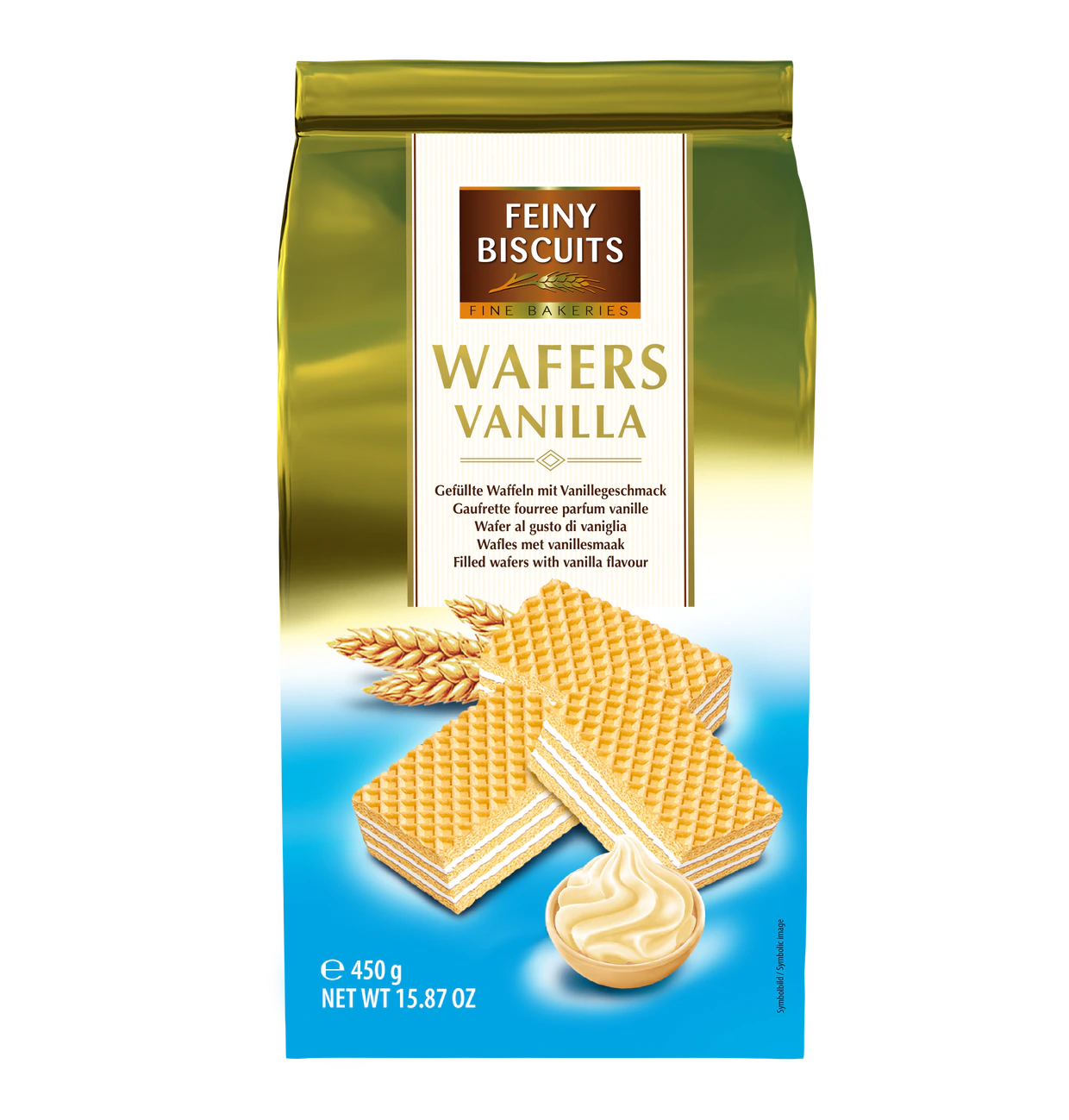 Waffeln mit Cremefüllung und Vanillegeschmack 450g