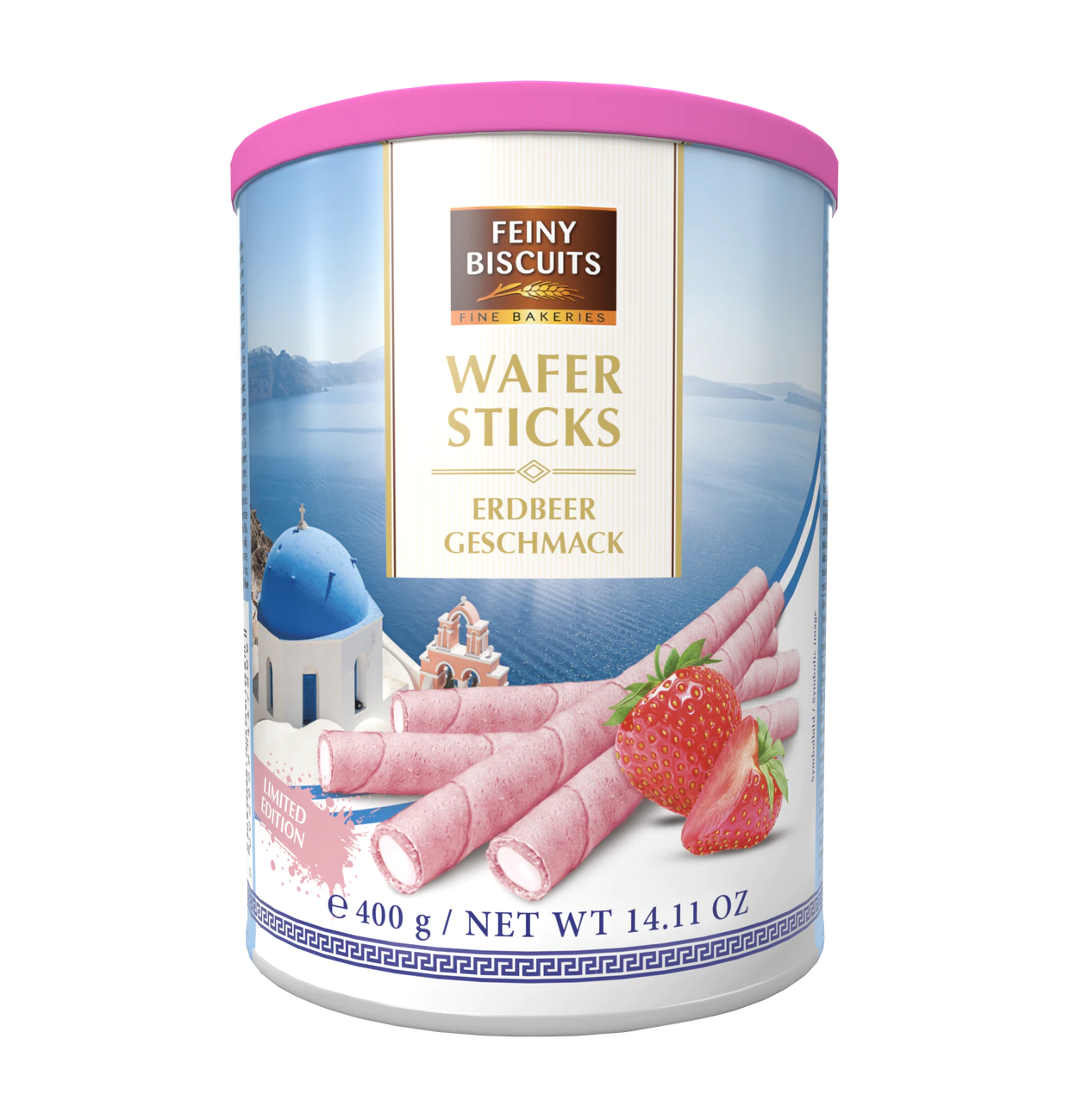 Waffelröllchen Erdbeergeschmackcreme 400g