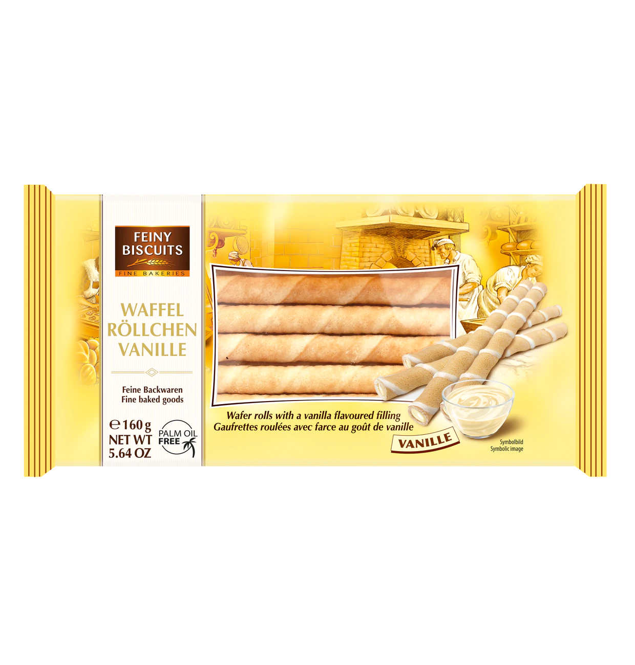 Feiny Biscuits Waffelröllchen Vanille 200g aus feinem Biscuit