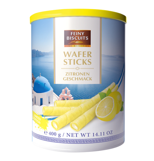 Waffelröllchen mit Zitronengeschmackscreme 400g