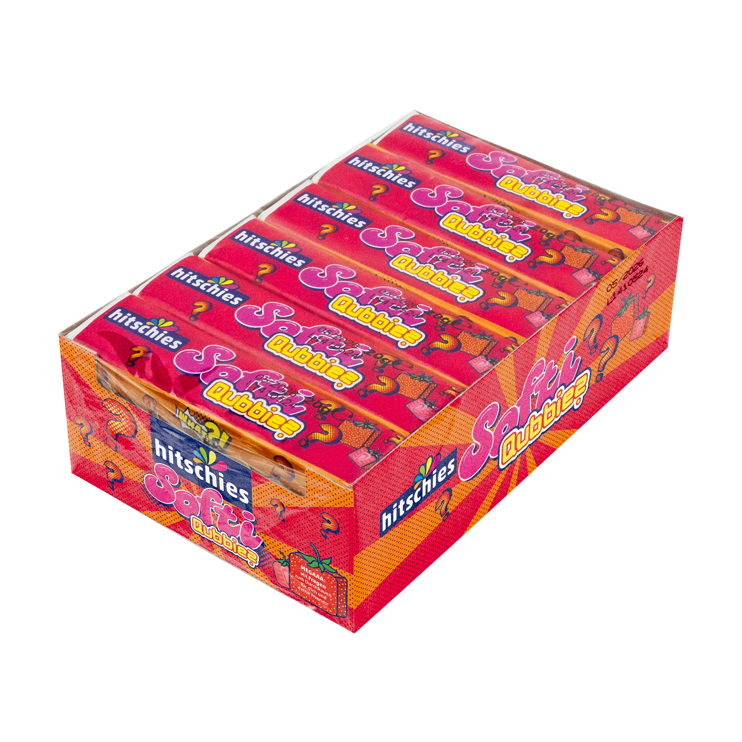 hitschies Softi Qubbies Erdbeere Tray 16 Stück à 480 g 24 Stangen je Packung