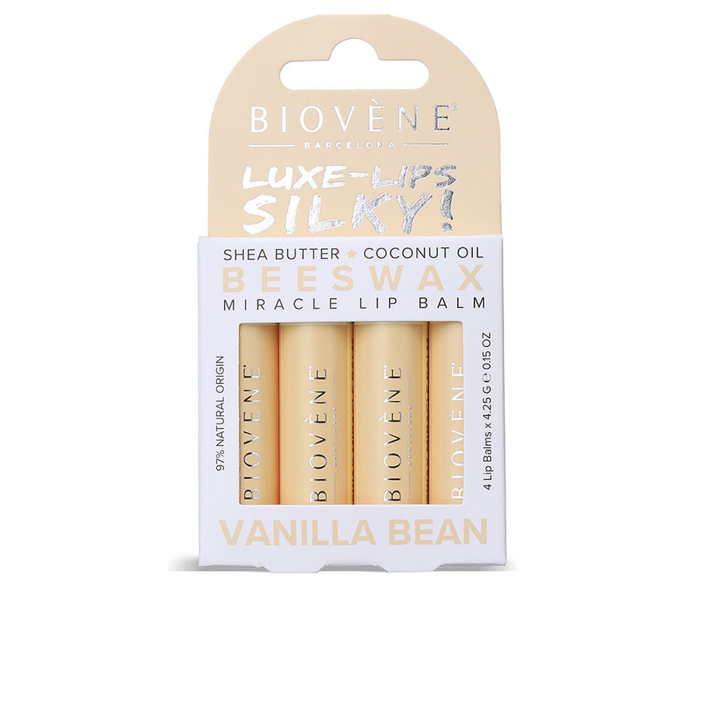 BEESWAX VANILLA BEAN LIP BALMS PACK 4 pc