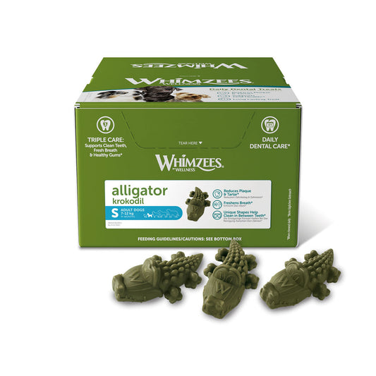 WHIMZEES Alligator S – Zahnpflege Kausnack für Hunde | 150 Stück