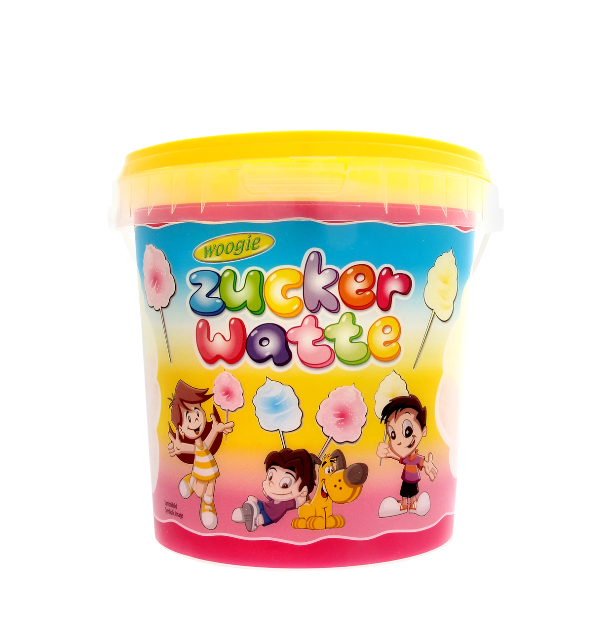 Woogie Zuckerwatte Eimer 50g Flauschig süße Zuckerwatte