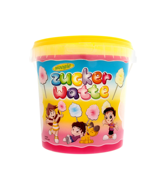 Woogie Zuckerwatte Eimer 50g Flauschig süße Zuckerwatte
