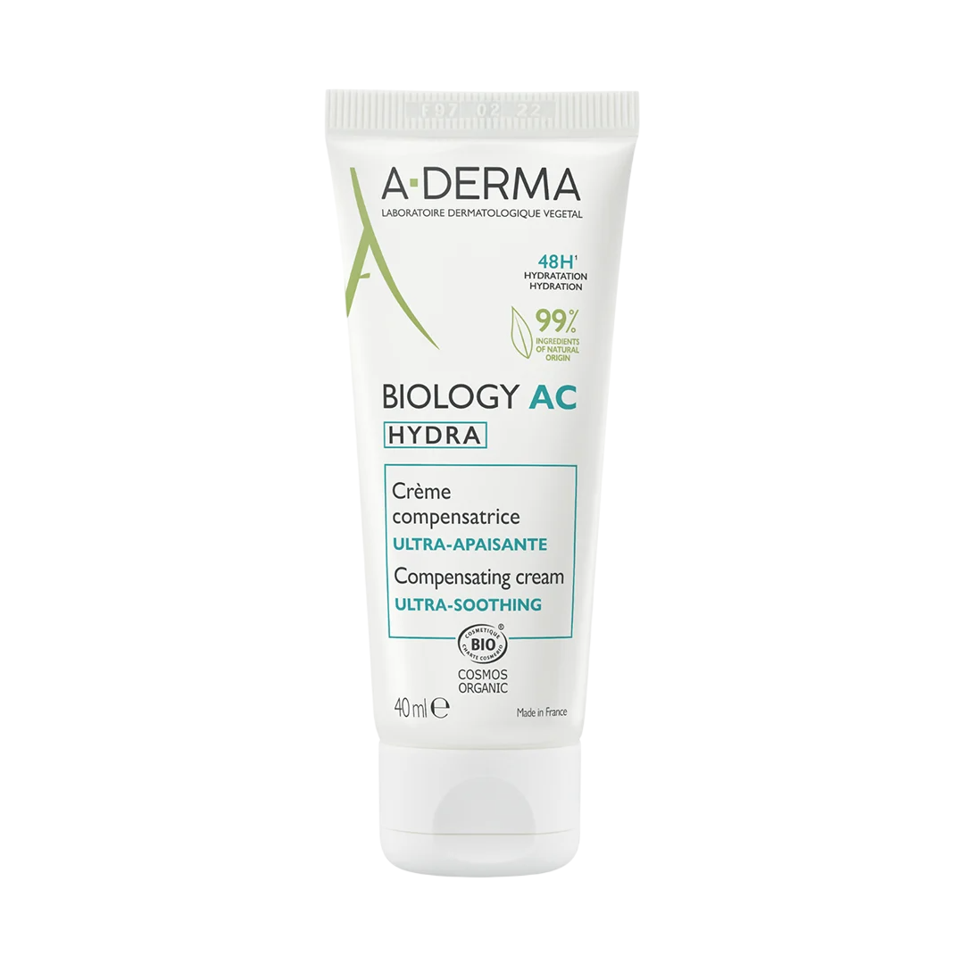 A-Derma A-Derma, Biology AC Hydra, Vegan, Beruhigend, Täglich, Sahne, Haut, 40 ml Regular